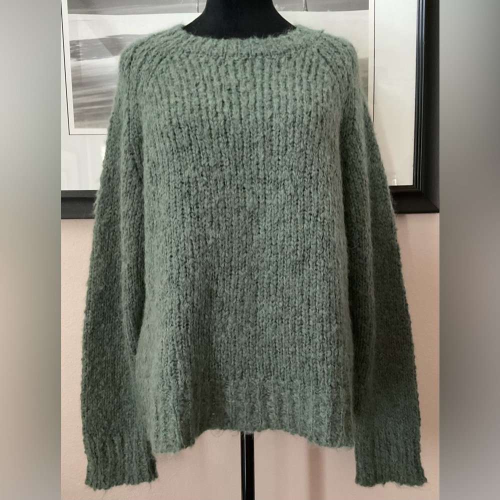 Beaufort & Blake London Wool Alpaca Botany Khaki Jumper Sweater Size Large NWT